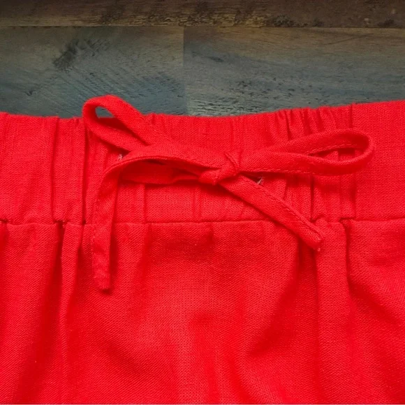 Nicole Miller Linen Blend Skirt Set Womens Medium Tiered Maxi Vacation Cruise - Picture 6 of 12